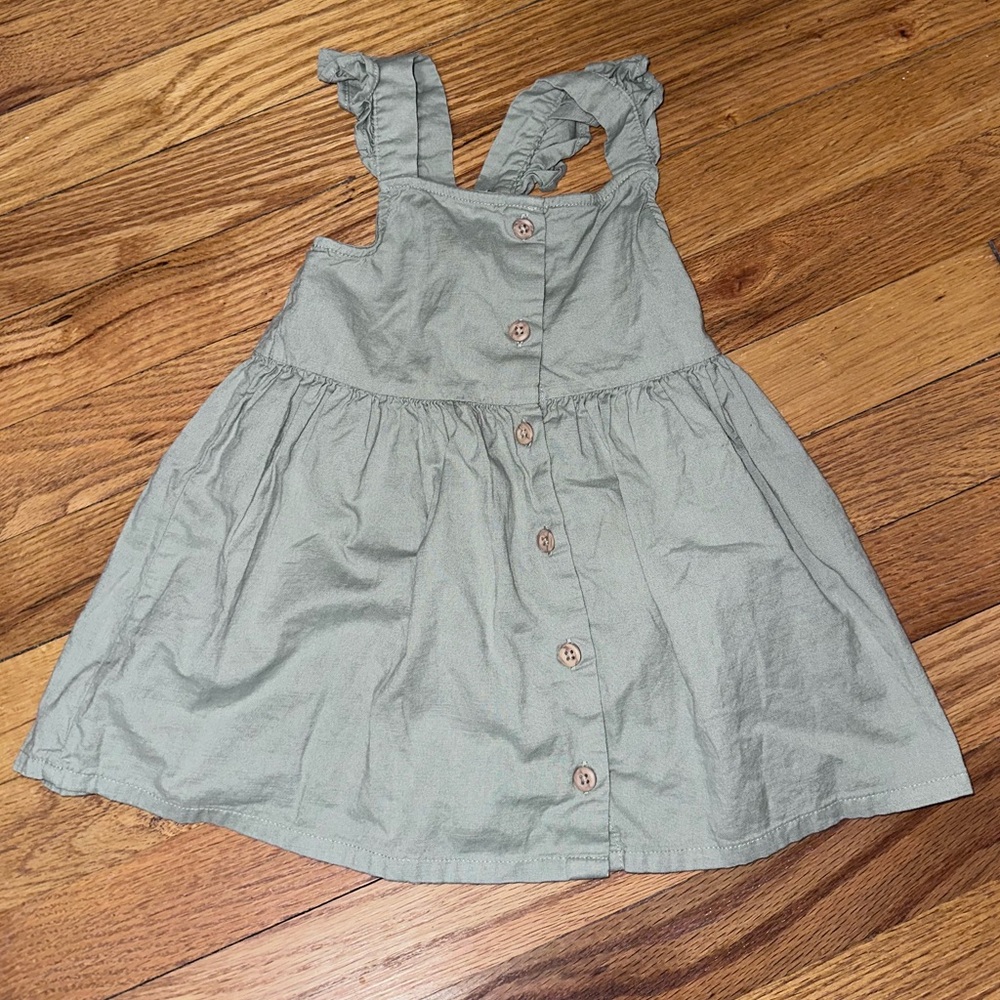 Girls H&M sage green dress size 12M
